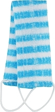  Мочалка-стрічка целюлітка з ручкою, блакитна - Bath Towel — фото N1