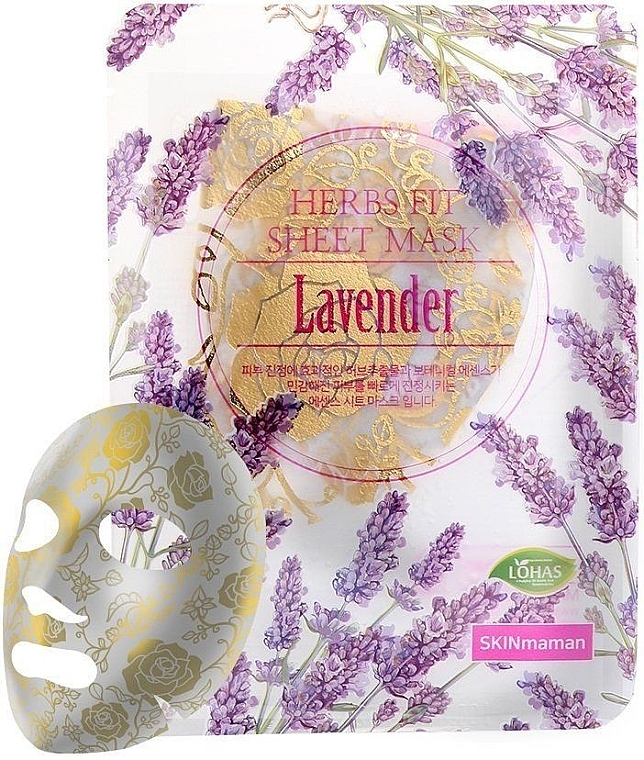 Маска для обличчя з екстрактом лаванди  - NOHJ Skin Maman Herbs Fit Sheet Mask Lavender — фото N1