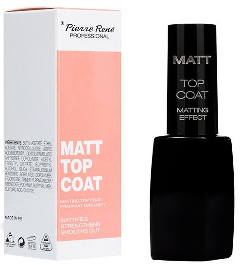 Матувальне верхнє покриття - Pierre Rene Matt Top Coat Matting Effect — фото N1