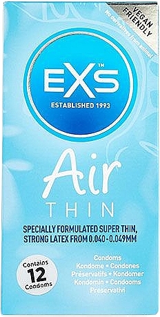 Тонкие презервативы, 12шт. - EXS Condoms Air Thin Feel — фото N2