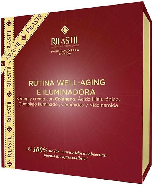 Набір - Rilastil Progression(+) Rutina Well-Aging E Iluminadora (serum/30ml + cream/40ml) — фото N2