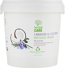 Массажный крем с релаксирующим эффектом - Bulgarian Rose Herbal Care Lavender & Cococnut Massage Cream — фото N4