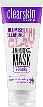 Рожева глиняна маска для обличчя «Для проблемної шкіри» - Avon Cleaeskin Blemish Clearing Pink Clay 4 Minute Mask — фото N1