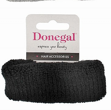 Резинка для волосся, FA-5637, чорна - Donegal — фото N1