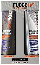 Духи, Парфюмерия, косметика Набор - Fudge Clean Blonde Damage Rewind Toning-Violet (shm/250ml + cond/250ml)