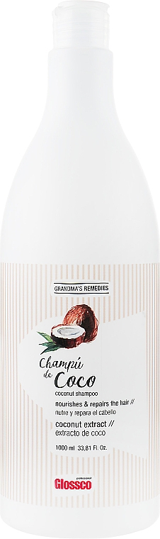 Шампунь для сухого й пошкодженого волосся з кокосом - Glossco Grandma's Remedies Coconut Shampoo — фото N1