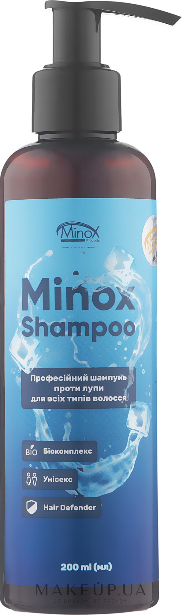 Шампунь проти лупи для всіх типів волосся - MinoX Shampoo — фото 200ml