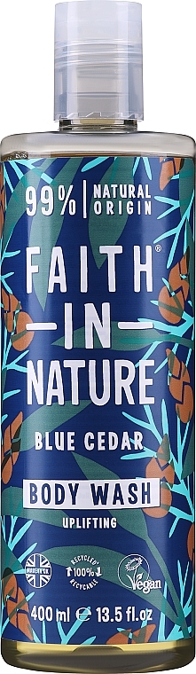 Гель для душу - Faith In Nature Men Blue Cedar Shower Gel — фото N1