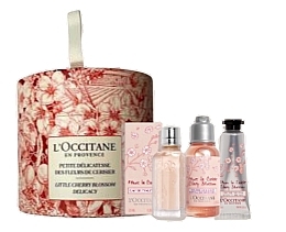 Парфумерія, косметика L'Occitane Cherry Blossom - Набір (edt/mini/7,5ml + sh/gel/35ml + h/cr/10ml)