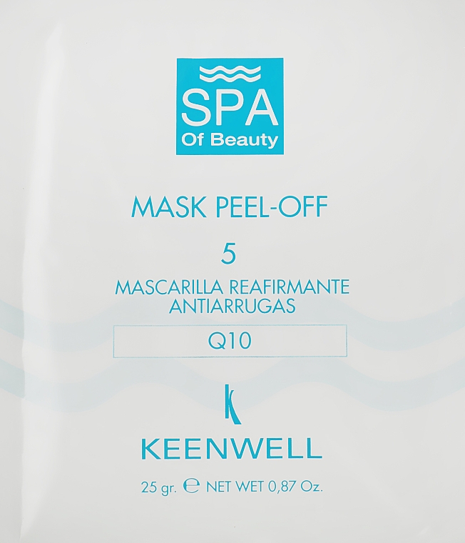 Отшелушивающая маска № 5 - Keenwell Spa Of Beauty Peel Off Mask Number 5 Reaffirming Anti Wrinkle Wake Box of 12 — фото N1