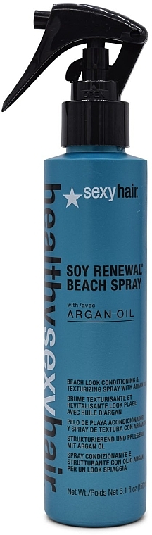 Текстурирующий спрей-кондиционер для волос с маслом арганы - SexyHair HealthySexyHair Soy Renewal Beach Spray — фото N1