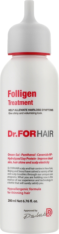 Зміцнювальна маска проти випадання волосся                    - Dr.FORHAIR Folligen Treatment