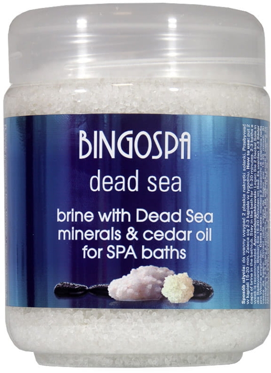 Мягкая соль с минералы Мертвого моря и с маслом кедра - BingoSpa Brine With Dead Sea Minerals For SPA Baths With Cedar And Baobab Seed Oil — фото N1