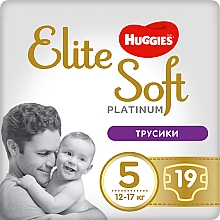 Парфумерія, косметика Трусики-підгузки Elite Soft Platinum Pants 5 (12-17 кг), 19 шт. - Huggies