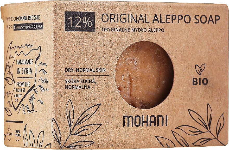 Мыло алеппское c лавровым маслом 12% - Mohani Original Aleppo Soap 12% — фото N1
