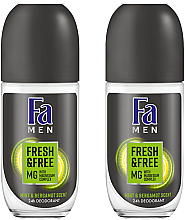 Духи, Парфюмерия, косметика Набор "Ментол-Бергамот" - Fa Men Fresh&Free Mint & Bergamot Scent (deo/2x50ml)