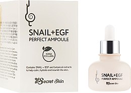 Сироватка для обличчя з муцином равлика - Secret Skin Snail+EGF Perfect Ampoule — фото N1