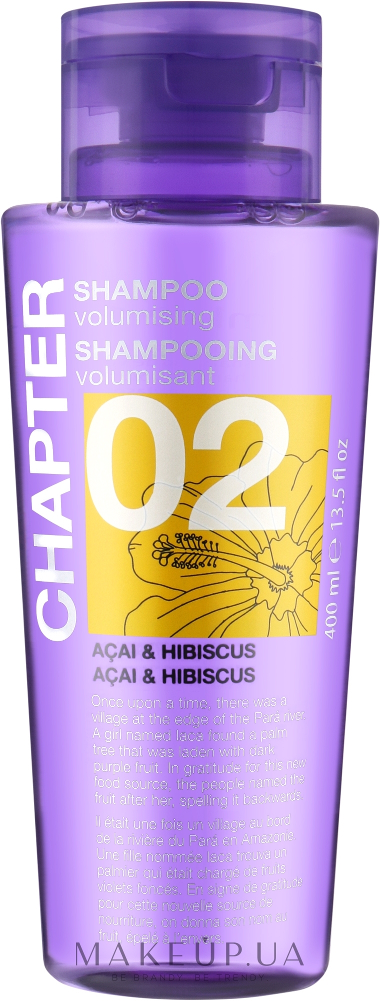 Шампунь для придания объема с ароматом асаи и гибискуса - Mades Cosmetics Chapter Shampoo Volumising Acai & Hibiscus — фото 400ml