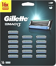 Духи, Парфюмерия, косметика Сменные кассеты для бритья, 16шт - Gillette Mach 3