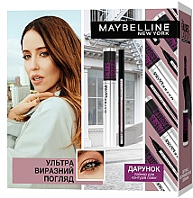 Духи, Парфюмерия, косметика Набор - Maybelline New York The Falsies Lash Lift Ultra Black (mascara/9.5ml + eye/liner/0.6g)