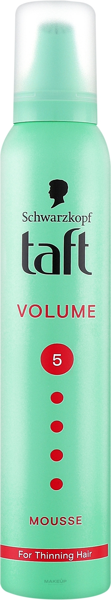 Піна-мус для волосся "Об'єм", мегафіксація 5 - Taft True Volume 5 Mousse — фото 200ml