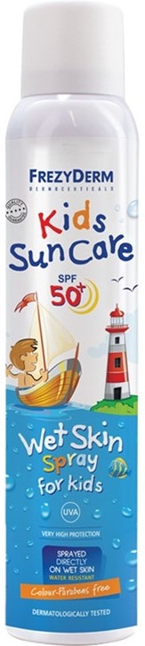 Солнцезащитный спрей для детей SPF50 - Frezyderm Kids Sun Care Wet Skin Spray — фото N1