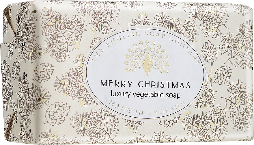 Натуральное парфюмированное мыло с маслом ши - The English Soap Company Merry Christmas Luxury Vegetable Soap — фото N1