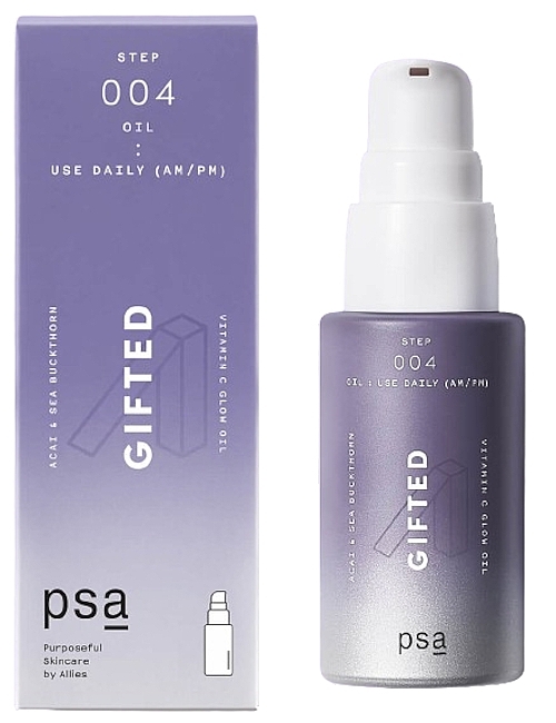 Олія сяюча для обличчя - PSA Gifted Acai And Sea Buckthorn Vitamin C Glow Oil — фото N1