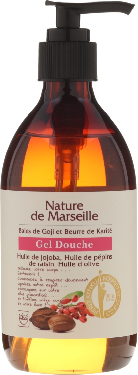 Гель для душа с ароматом ягод годжи и масла ши - Nature de Marseille Goji&Shea Butter Shower Gel — фото N1