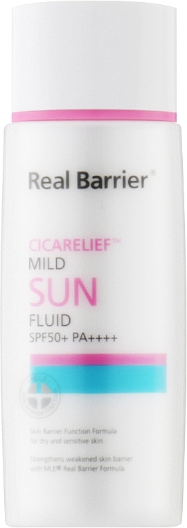 Солнцезащитный флюид - Real Barrier Cicarelief Mild Sun Fluid SPF50+PA++++ — фото N1