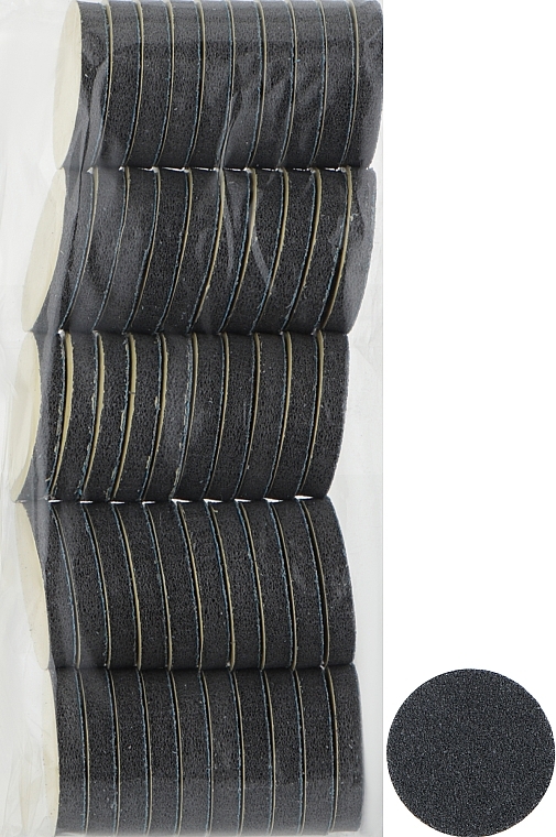 Змінні бафи для педикюрного диска, 26 мм, 100 грит, чорні - ThePilochki — фото N1