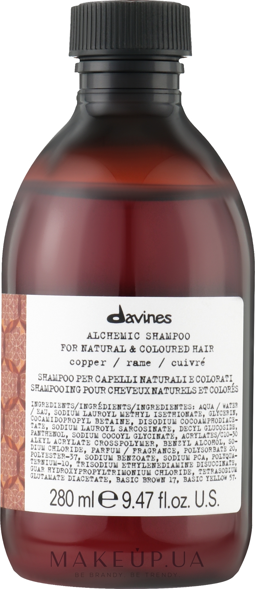 Шампунь для натурального і фарбованого волосся (мідь) - Davines Alchemic Shampoo — фото 280ml
