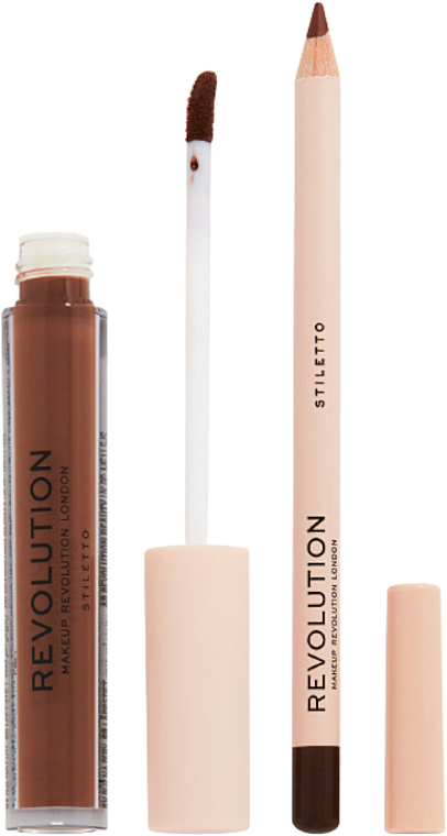 Набор для макияжа губ - Makeup Revolution Lip Contour Kit Stiletto (lip/gloss/3ml + lip/pencil/1g) — фото N3