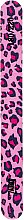 Пилка для нігтів, вузька, кольорова, 180/220, 03-013A, рожевий леопард - Zauber — фото N1