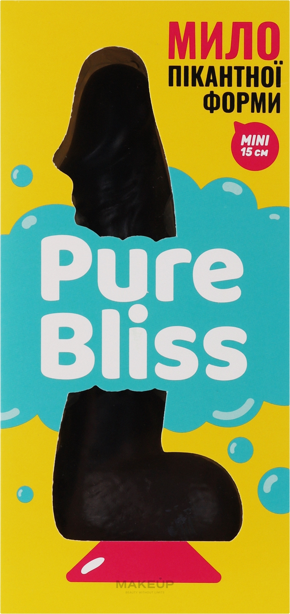 Мыло пикантной формы с присоской, чёрное - Pure Bliss Mini Black — фото 160g