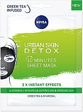 Духи, Парфюмерия, косметика Черная тканевая маска - NIVEA Urban Skin Detox 