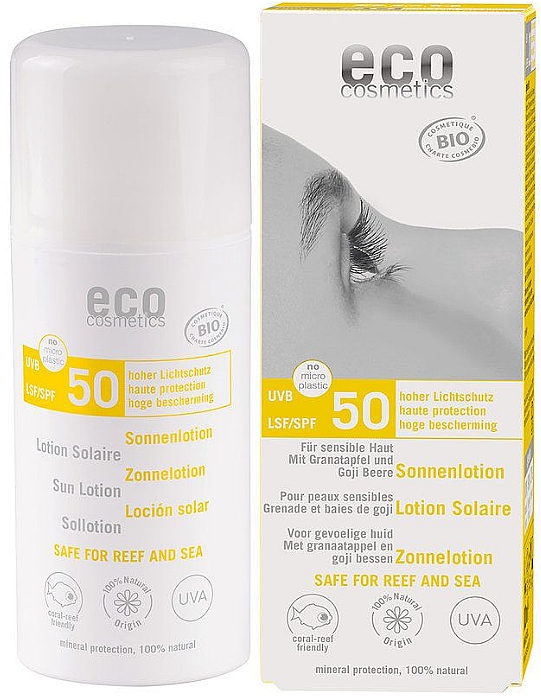 Лосьйон для засмаги з гранатом і ягодами годжі - Eco Sun Lotion With Pomegranate And Goji Berry SPF 50 — фото N1