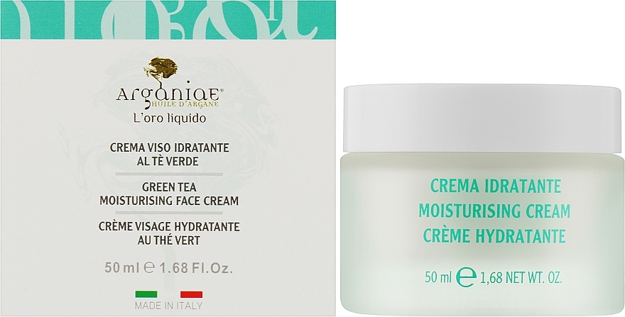 Увлажняющий крем для лица с зеленым чаем - Arganiae Green Tea Moisturizing Face Cream — фото N2