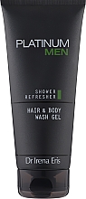 Шампунь-гель для тела и волос - Dr Irena Eris Platinum Men Shower Refresher Hair Body Wash Gel — фото N1