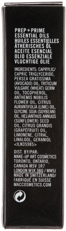 Ароматический уход с эфирными маслами - MAC Prep + Prime Essential Oils Huiles — фото N4