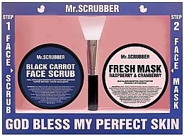 Парфумерія, косметика Набір - Mr.Scrubber Perfect Skin. Fresh (f/gel/scr/50ml + f/mask/50ml + acc/1pcs)
