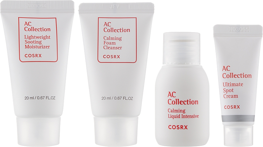 Набор - Cosrx AC Collection Trial Intensive Kit (f/foam/20ml + f/toner/30ml + cr/5g + cr/20ml) — фото N2