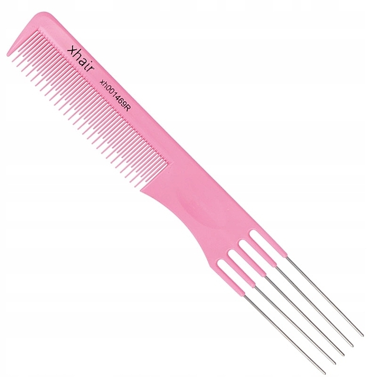 Гребінець для начісування волосся, рожевий - Xhair 1469 — фото N1