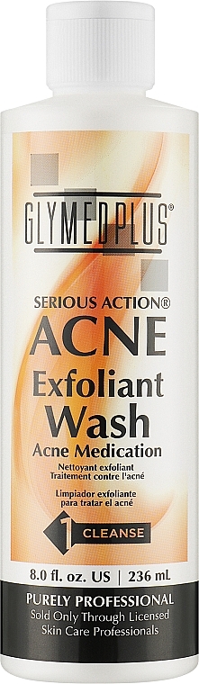 Эксфолиант для очищения проблемной кожи - GlyMed Serious Action Acne Exfoliant Wash — фото N1
