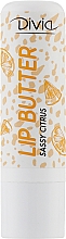 Духи, Парфюмерия, косметика Бальзам-масло для губ, Di2001, с ароматом апельсина - Divia Sassy Citrus