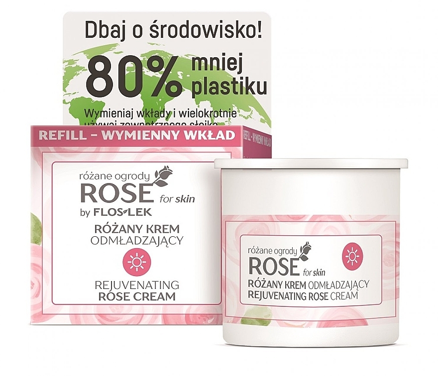 Омолоджувальний крем для обличчя з трояндою - Floslek Rose For Skin Rose Rejuvenating Rose Cream — фото N1