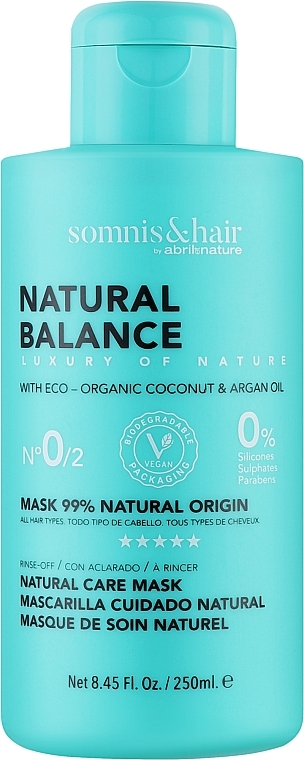 Маска с 99% натуральных ингредиентов - Somnis & Hair 99% Natural Origin Mask — фото N1