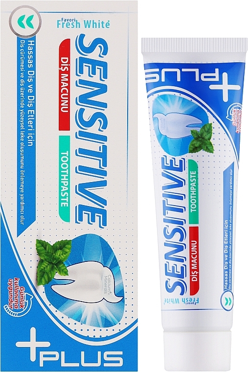 Зубная паста для чувствительных зубов - Fresh White Sensitive + Plus — фото N2