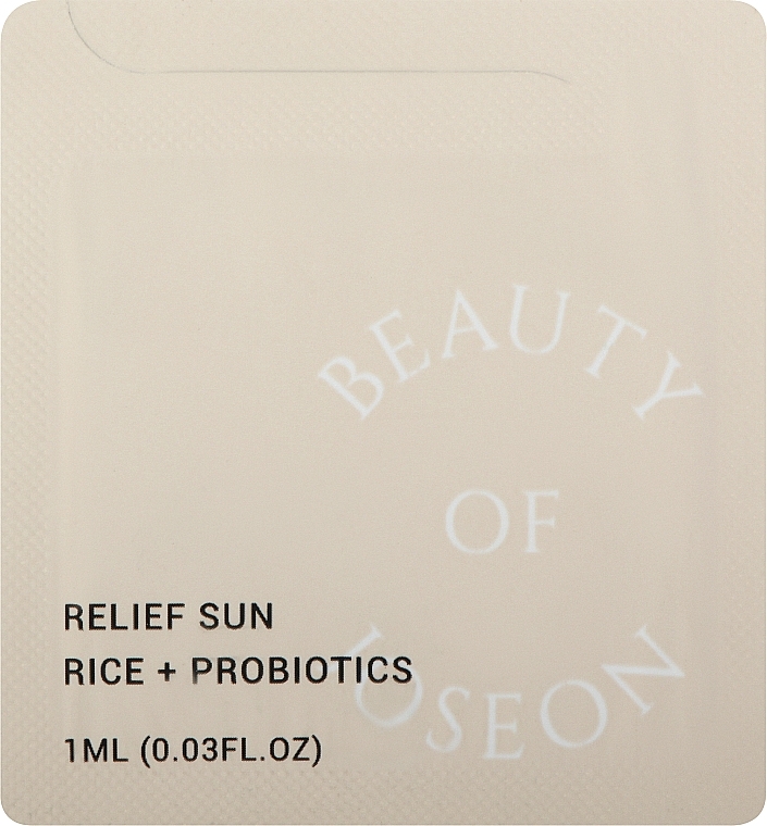 Солнцезащитный крем с пробиотиками - Beauty Of Joseon Relief Sun Rice + Probiotic SPF50+ PA++++ (пробник) — фото N1