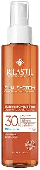 Солнцезащитное масло для тела SPF30 - Rilastil Sun System Olio Dermatologico SPF30 — фото N1